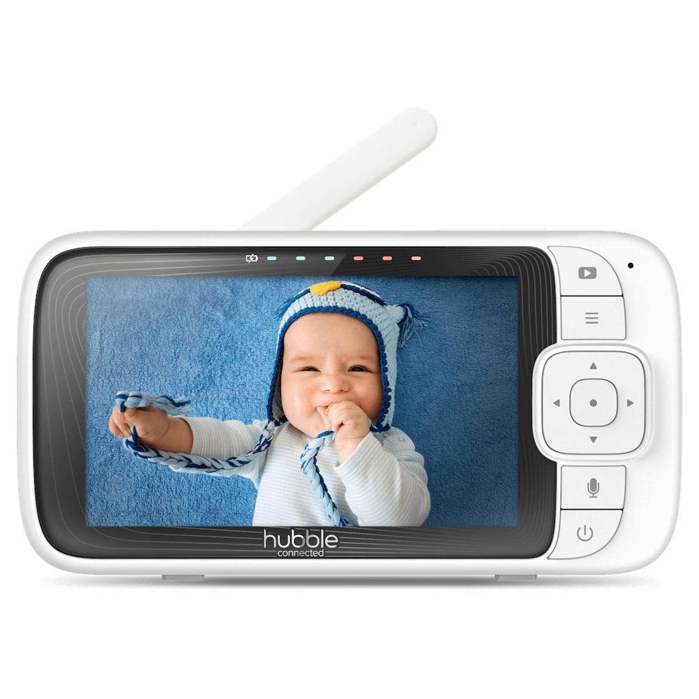 Hubble Nursery Pal Link Premium 5" Smart Video Baby Monitor - White & Black