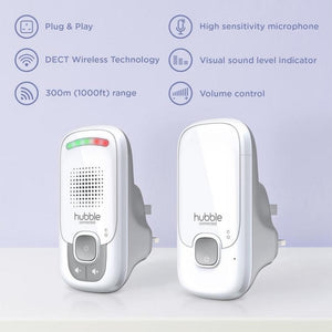 Hubble Smart Listen Audio Baby Monitor - White