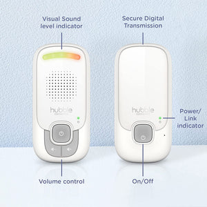 Hubble Smart Listen Audio Baby Monitor - White