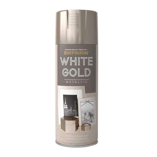 Rustoleum White Gold Metallic Spray Paint 400ml | PTOU231
