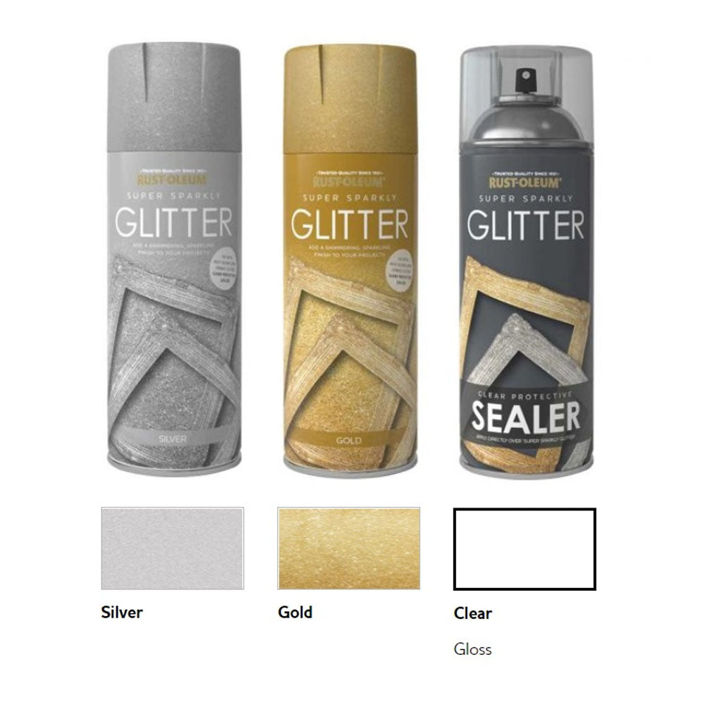 Rustoleum 400ml Super Sparkly Glitter Spray Paint - Gold | PTOU233