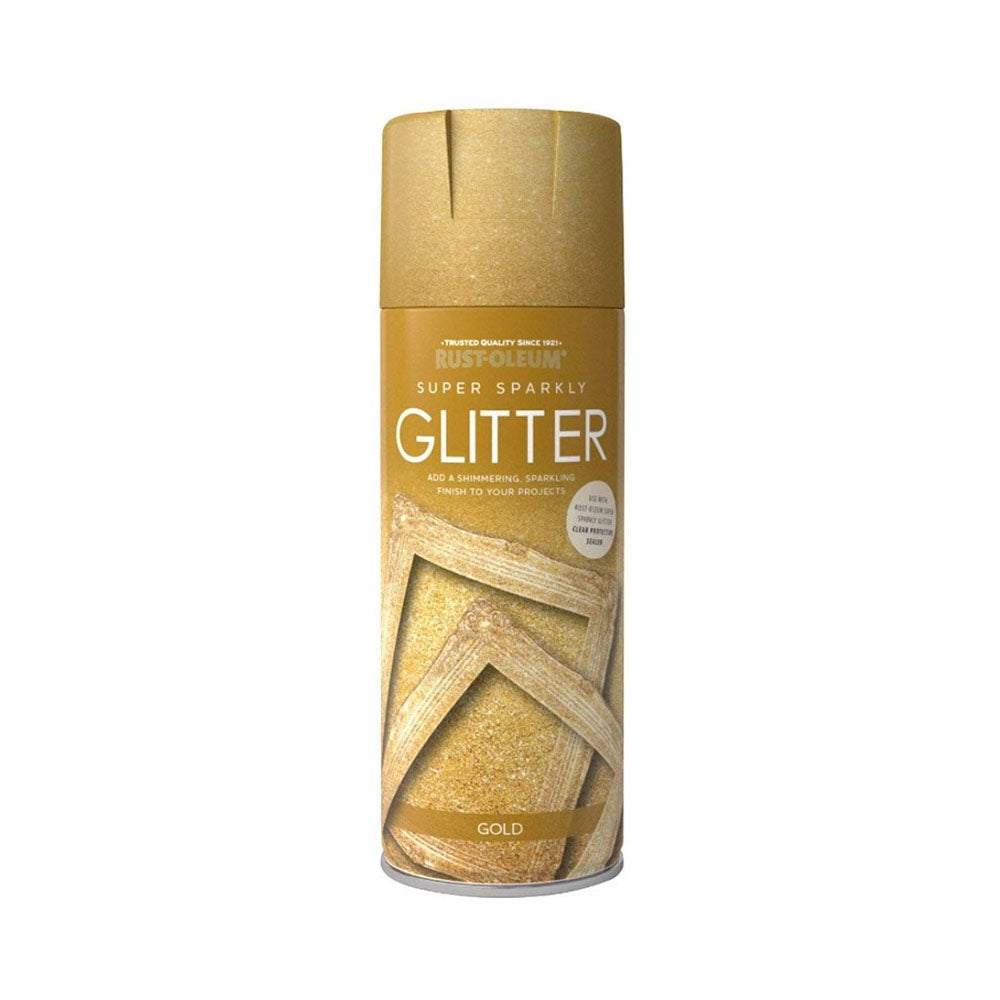 Rustoleum 400ml Super Sparkly Glitter Spray Paint - Gold | PTOU233