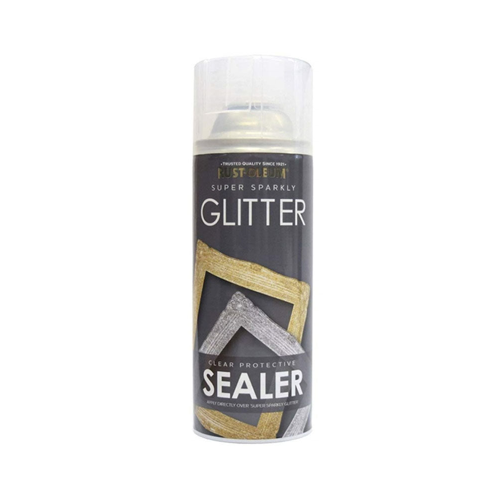 Rustoleum 400ml Super Sparkly Glitter Spray Paint - Clear Sealer | PTOU235