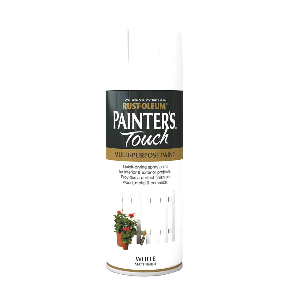 Rustoleum Painters Touch Multi-Purpose Spray Paint 400ml - Matt White | PTOU004