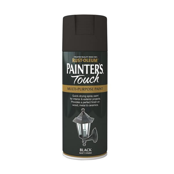 Rustoleum Painters Touch Multi-Purpose Spray Paint 400ml - Matt Black | PTOU006