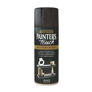 Rustoleum Painters Touch Multi-Purpose Spray Paint 400ml - Gloss Black | PTOU005