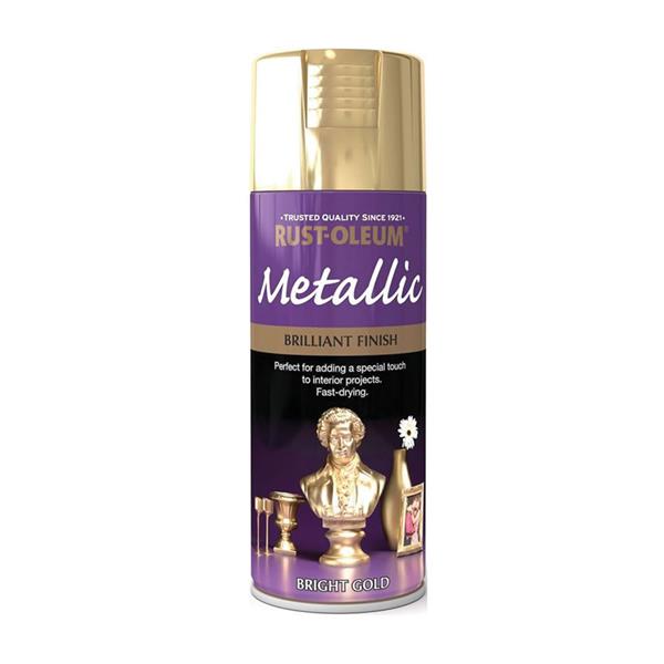 Rustoleum Metallic Spray Paint 400ml - Bright Gold | PTOU017