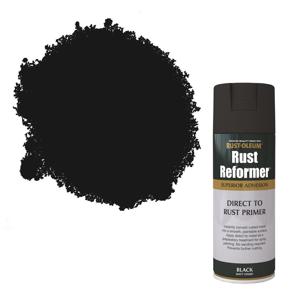 Rustoleum Rust Reformer Rust Primer 400ml - Matt Black | PTOU203