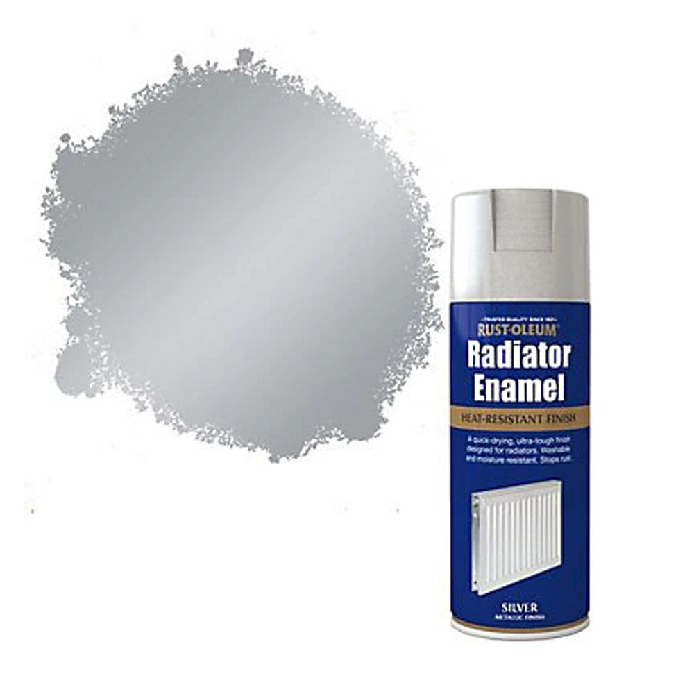 Rustoleum Radiator Enamel Heat Resistant Spray Paint 400ml - Silver | PTOU204