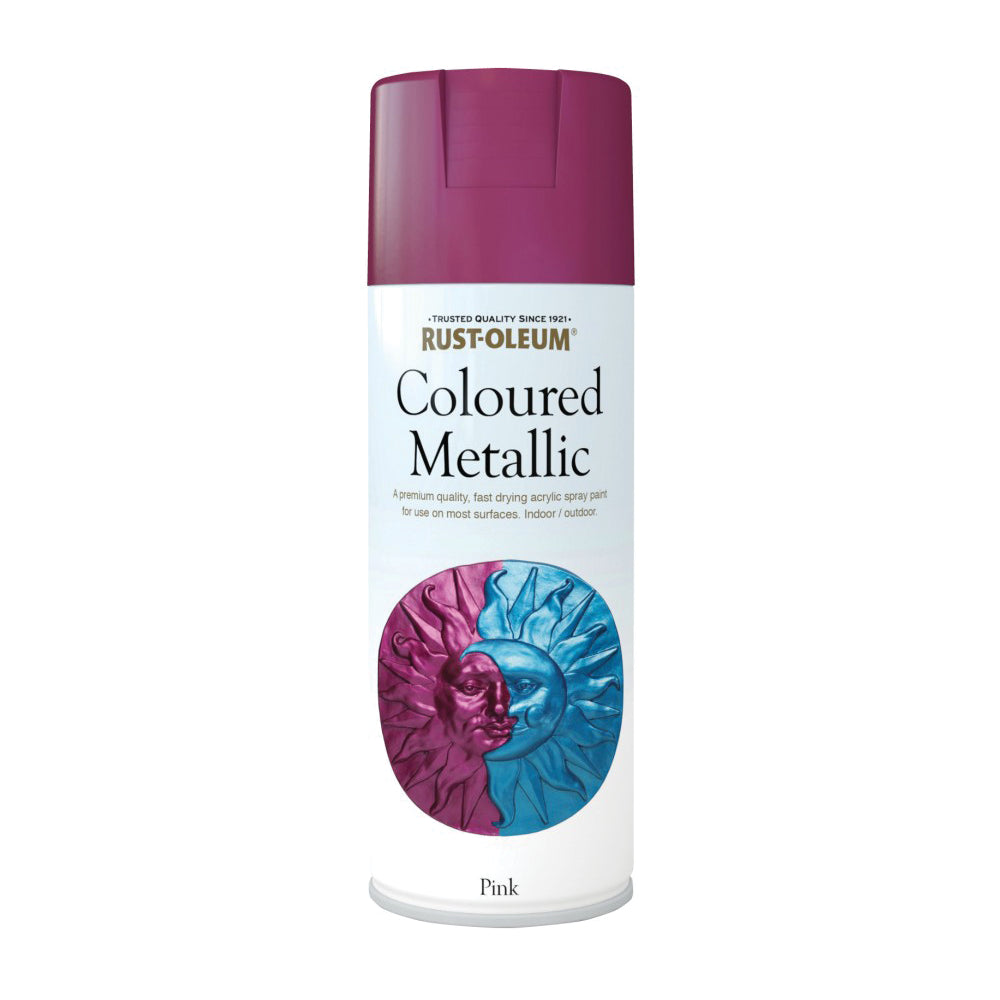 Rustoleum Coloured Metallic Spray Paint 400ml - Pink