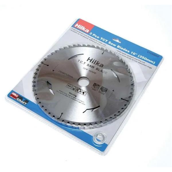 Hilka 2 Piece Circular Circ Saw Blades 250mm x 25mm x 40/60 Tooth | 51250002