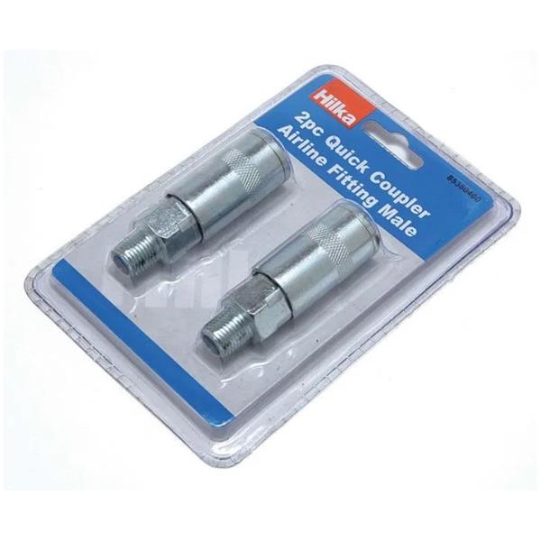 Hilka 2 Piece Quick Coupler Air Line Fitting Male | 85380400