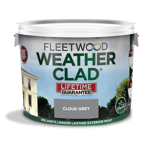 Fleetwood Weatherclad Masonry Paint 10 Litre - Cloud Grey | XWC10CG