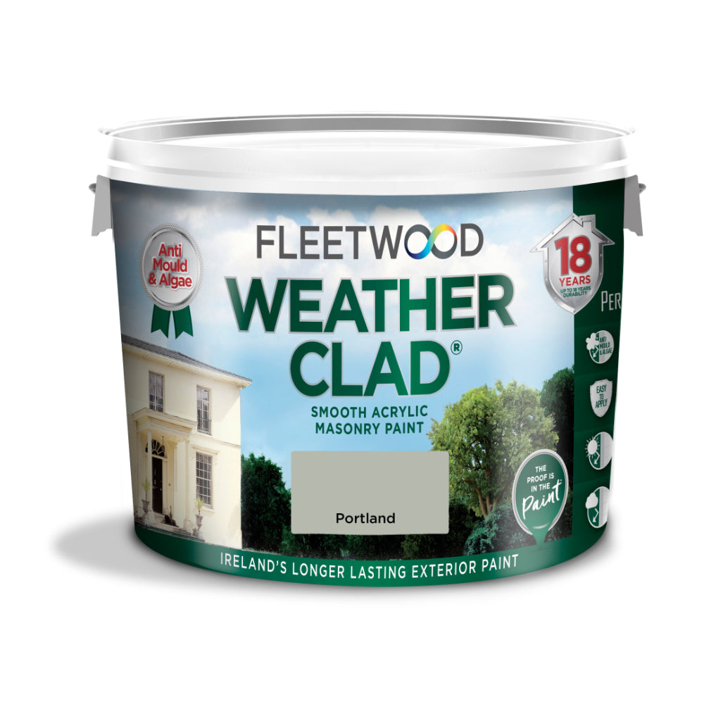 Fleetwood Weatherclad Masonry Paint 10 Litre - Portland | XWC10PL