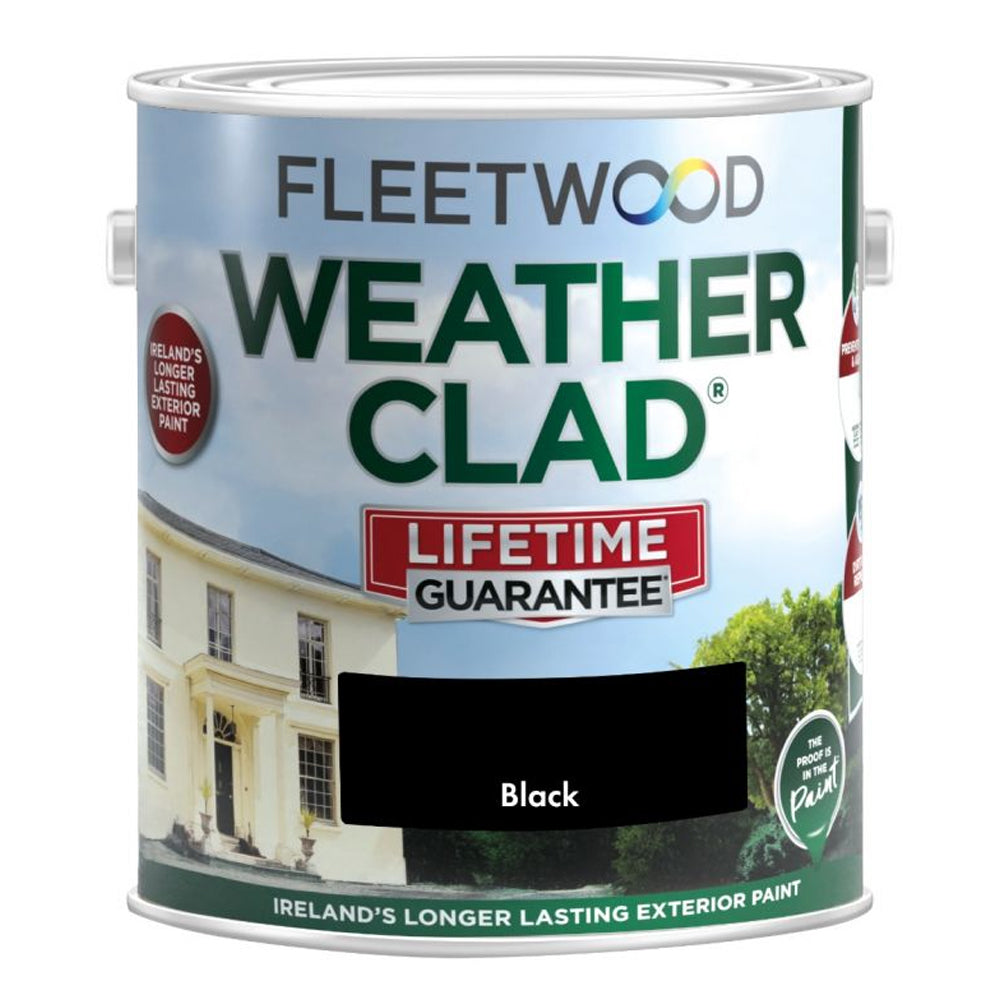 Fleetwood Weatherclad Masonry Paint 5 Litre - Black | XWC50BL