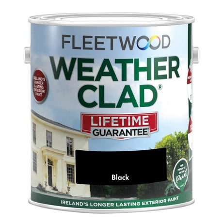 Fleetwood Weatherclad Masonry Paint 5 Litre - Black | XWC50BL