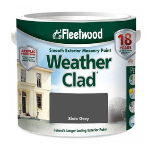 Fleetwood Weatherclad Masonry Paint 5 Litre - Slate Grey | XWC50SG
