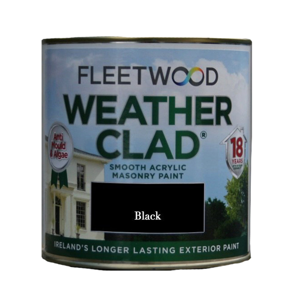 Fleetwood 2.5 Litre Weatherclad Masonry Paint - Black | XWC25BL