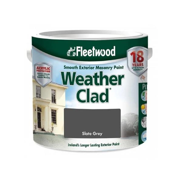 Fleetwood 2.5 Litre Weatherclad Masonry Paint - Slate Grey | XWC25SG