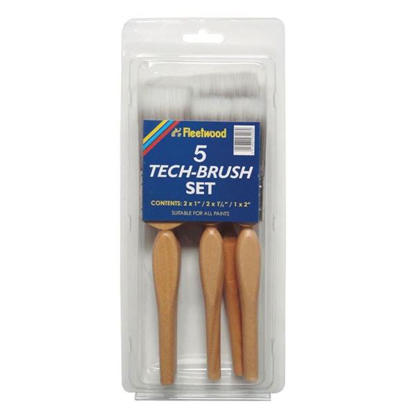 Fleetwood Tech 5 Piece Paint Brush Set | BRSTH5P