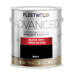 Fleetwood 2.5 Litre Advanced Quick Drying Gloss - Black | GLA25BL
