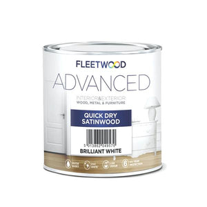 Fleetwood 1 Litre Advanced Quick Drying Satinwood - White | STA01BW