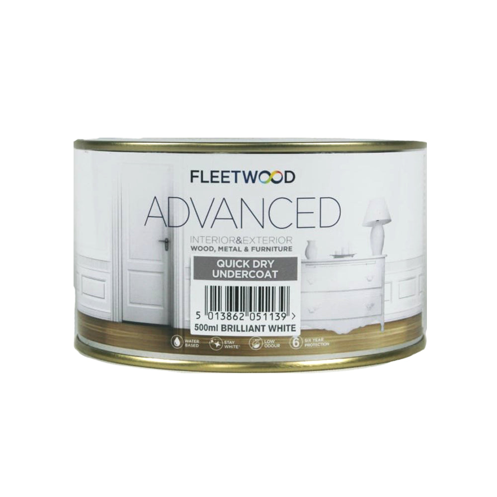 Fleetwood 500ml Advanced Quick Drying Undercoat - Brillant White | UNA05BW