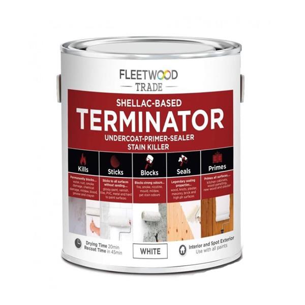 Fleetwood 1 Litre Terminator Undercoat Primer Stain Killer - White | PTSO01BW