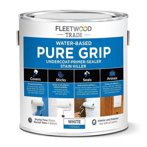 Fleetwood Pure Grip Water Based Primer Sealer Undercoat 1 Litre - White | PPGW01BW