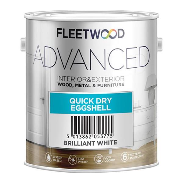 Fleetwood Quick Drying Advanced Eggshell 5 Litre - Brilliant White | EGQA50BW