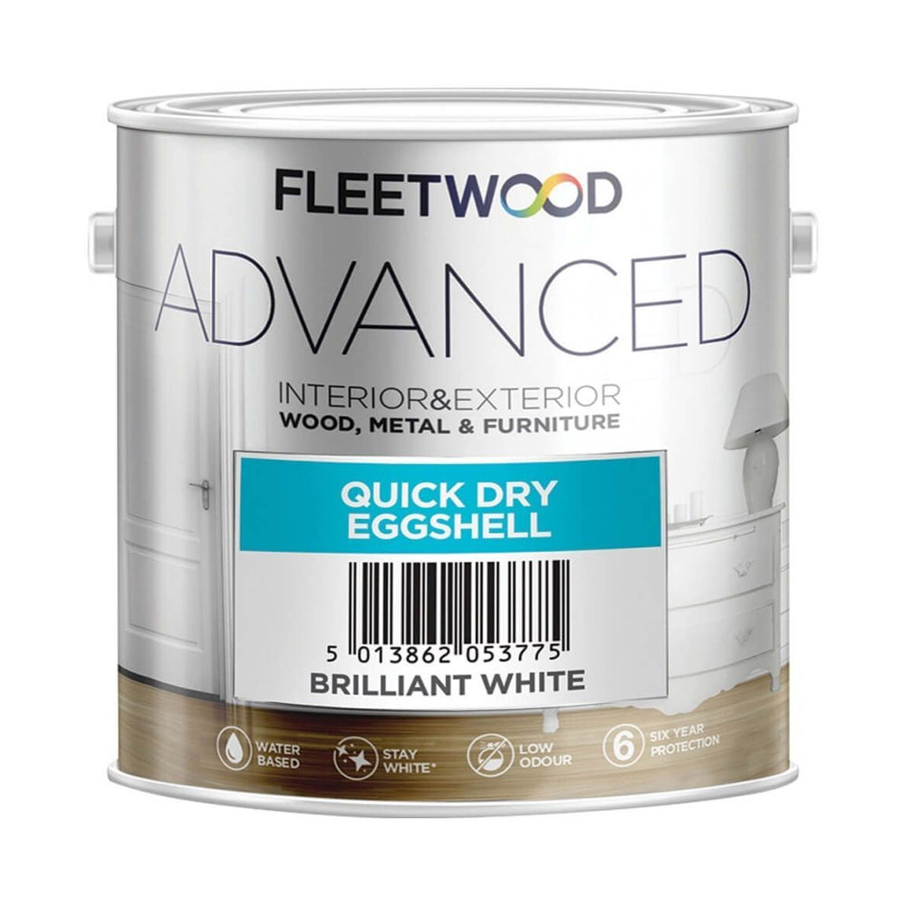 Fleetwood Quick Drying Advanced Eggshell 2.5 Litre - Brilliant White | EGQA25BW