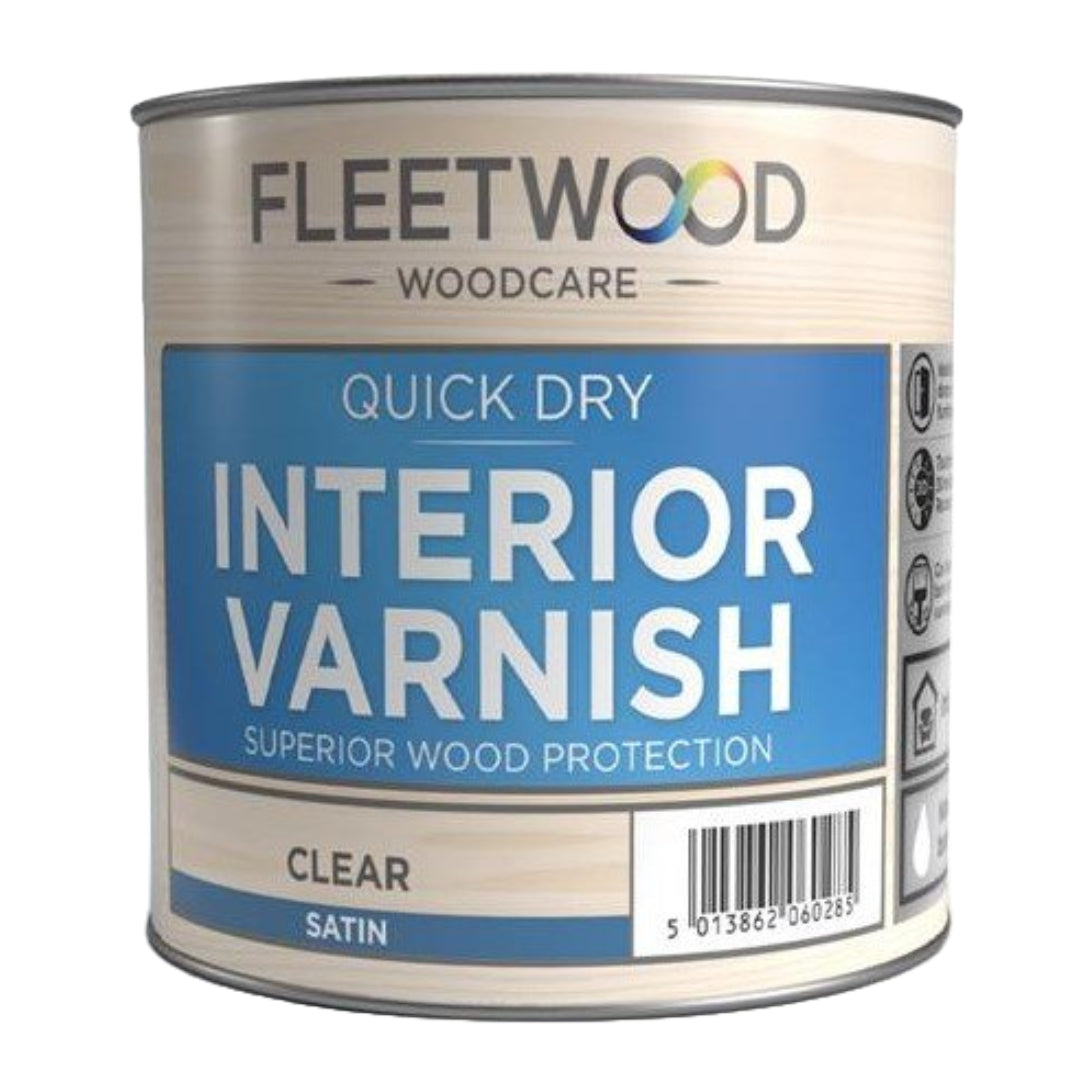 Fleetwood Quick Dry Interior Varnish 1 Litre - Clear Satin | VAQDS25CL