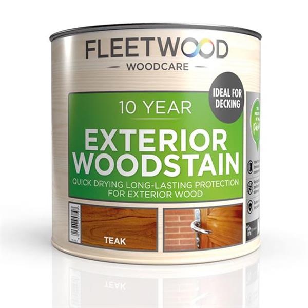 Fleetwood 10 Year Exterior Woodstain 1 Litre - Teak | WEWS01TK