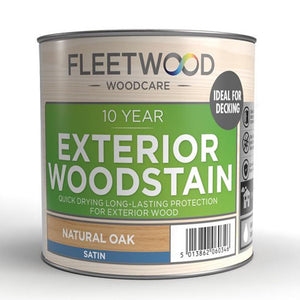 Fleetwood 10 Year Exterior Woodstain 1 Litre - Natural Oak | WEWS01NO