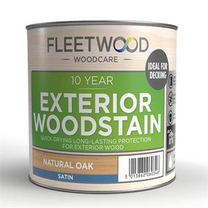 Fleetwood 10 Year Exterior Woodstain 2.5 Litre - Natural Oak | WEWS25NO