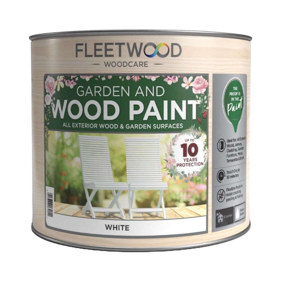 Fleetwood Garden And Wood Paint 1 Litre - White | WSGW01BW