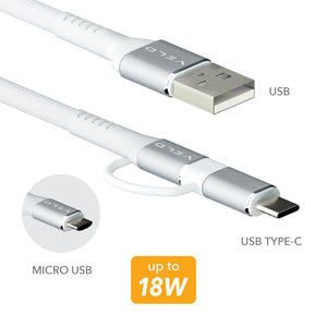 Veld Super Fast Cable USB to Type-C / Micro USB | VUCM1