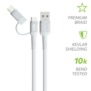 Veld Super Fast Cable USB to Type-C / Micro USB | VUCM1