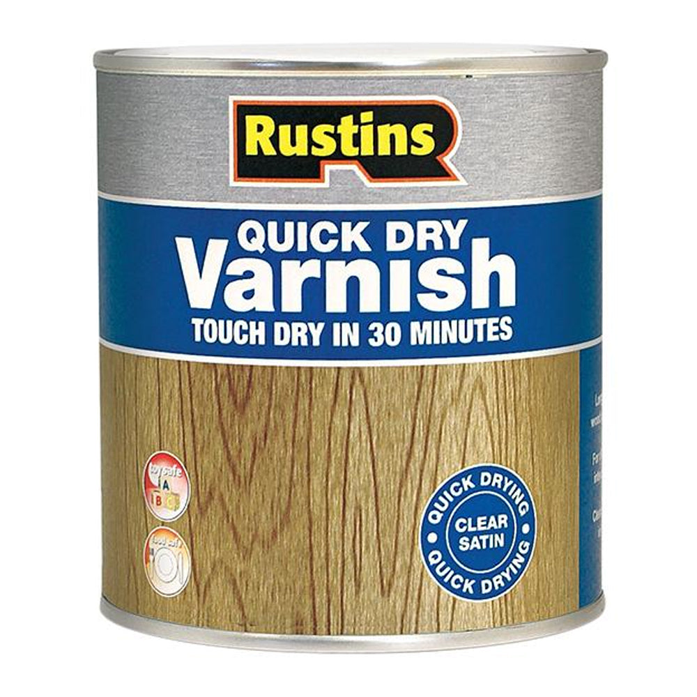 Rustins Quick Drying Varnish 250ml - Clear Satin | R690056