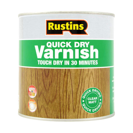 Rustins 250ml Quick Drying Matt Varnish - Clear | R690061