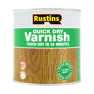 Rustins 250ml Quick Drying Matt Varnish - Clear | R690061