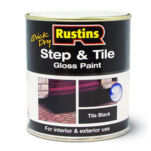 Rustins Quick Dry Step & Tile Paint - Black | R479982