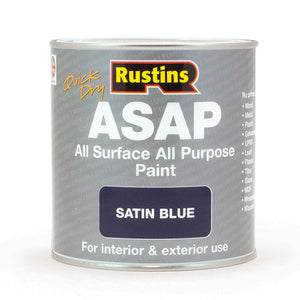 Rustins 500ml ASAP All Surface All Purpose Paint - Satin Blue | R480115