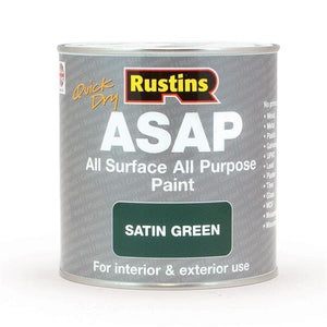 Rustins 1 Litre ASAP All Surface All Purpose Paint - Satin Green | R480122