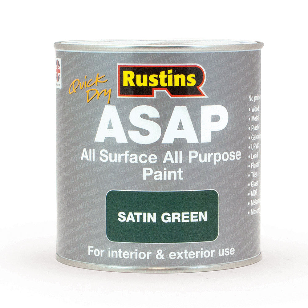 Rustins 250ml ASAP All Surface All Purpose Paint - Satin Green | R480120