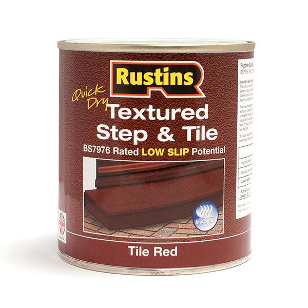Rustins Quick Dry Textured Step & Tile Paint - Tile Red | R479995