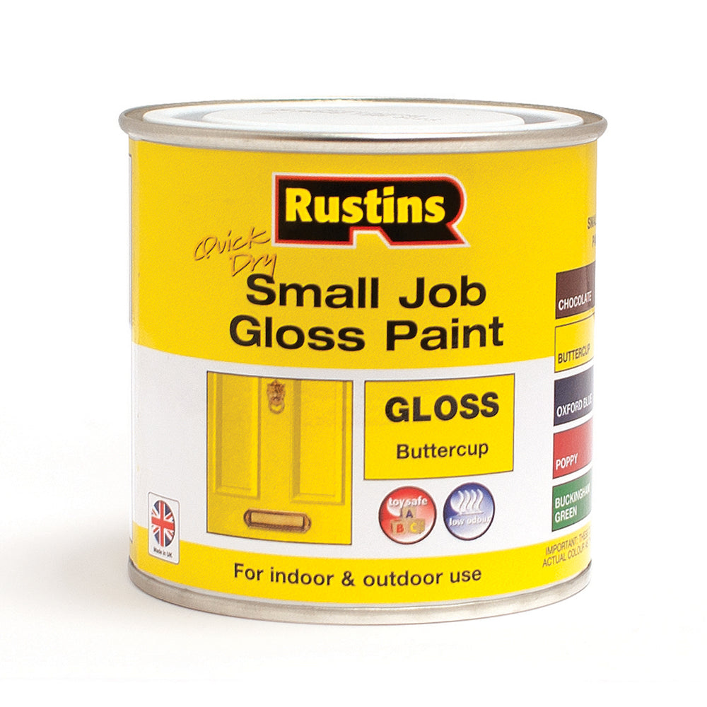 Rustins 250ml Quick Dry Small Job Gloss Paint - Buttercup | R690264