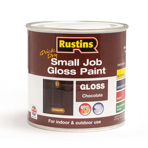 Rustins 250ml Quick Dry Small Job Gloss Paint - Chocolate | R690265