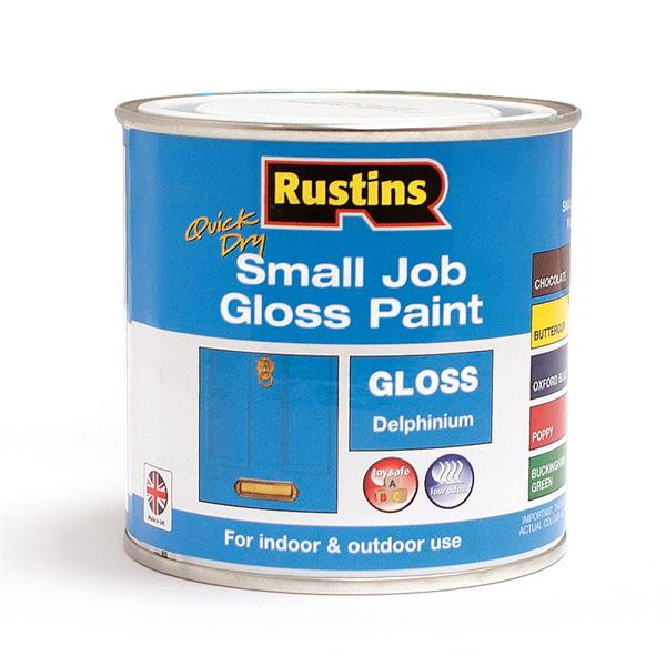 Rustins 250ml Quick Dry Small Job Gloss Paint - Delphinium | R690267