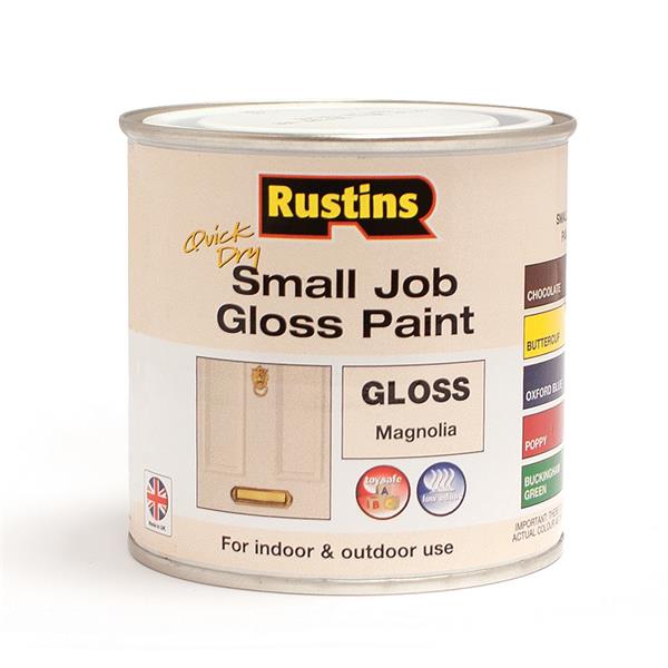 Rustins 250ml Quick Dry Small Job Gloss Paint - Magnolia | R690268